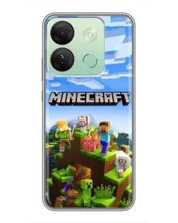 Чехол для Infinix Smart 7 HD с картинкой «Minecraft классический мир»