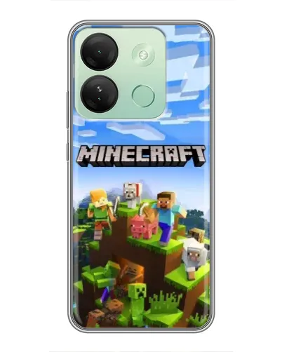 Чехол для Infinix Smart 7 HD с картинкой «Minecraft классический мир»