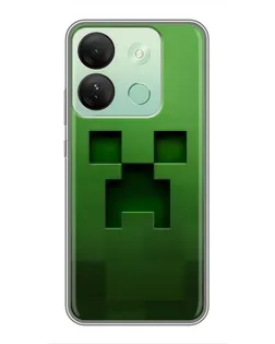 Чехол для Infinix Smart 7 HD с картинкой «Крипер микро-дизайн»