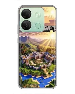 Чехол для Infinix Smart 7 HD с картинкой «Minecraft панорама»