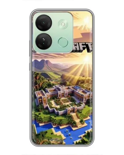 Чехол для Infinix Smart 7 HD с картинкой «Minecraft панорама»