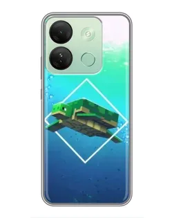 Чохол для Infinix Smart 7 HD з картинкою «Черепаха Minecraft»