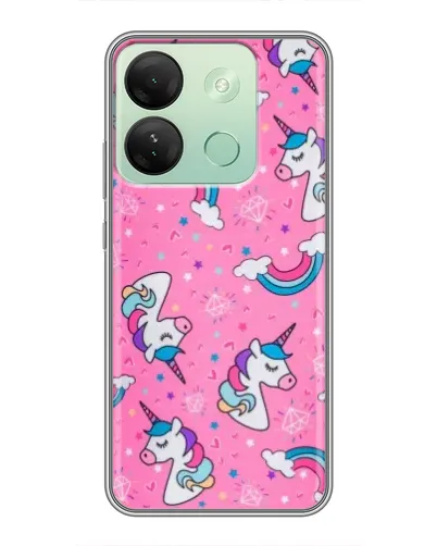 Чехол для Infinix Smart 7 HD с картинкой «Unicorn паттерн розовый» Чехол для Infinix Smart 7 HD с картинкой «Unicorn паттерн розовый»