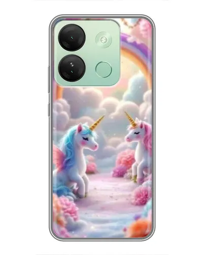 Чехол для Infinix Smart 7 HD с картинкой «Радуга и единороги» Чехол для Infinix Smart 7 HD с картинкой «Радуга и единороги»