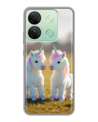 Чехол для Infinix Smart 7 HD с картинкой «Пара единорогов» Чехол для Infinix Smart 7 HD с картинкой «Пара единорогов»