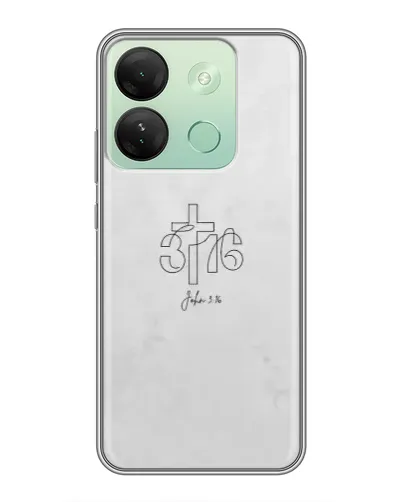 Чехол для Infinix Smart 7 HD с картинкой «Иоанна 3:16 Крест»