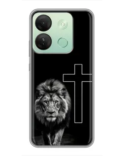 Чохол для Infinix Smart 7 HD з картинкою «Лев та Хрест»