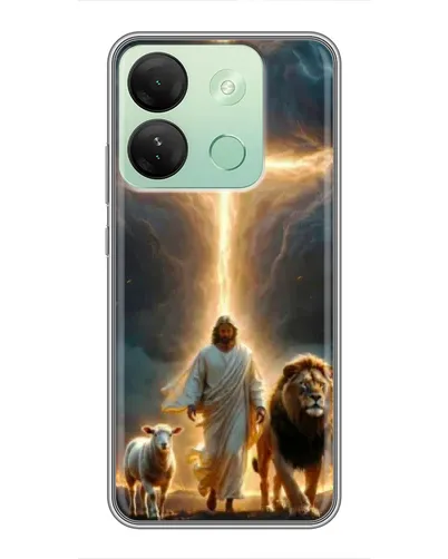Чехол для Infinix Smart 7 HD с картинкой «Лев Иуды и Свет»