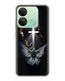 Чехол для Infinix Smart 7 HD с картинкой «Голубь и Свет»