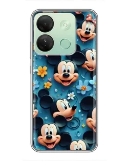 Чехол для Infinix Smart 7 HD с картинкой «Паттерн Микки и Минни»