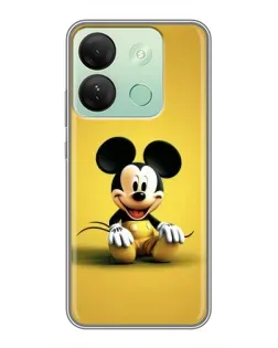 Чехол для Infinix Smart 7 HD с картинкой «Микки на желтом»