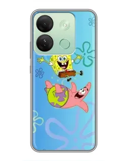 Чехол для Infinix Smart 7 HD с картинкой «Спанч Боб и Патрик»