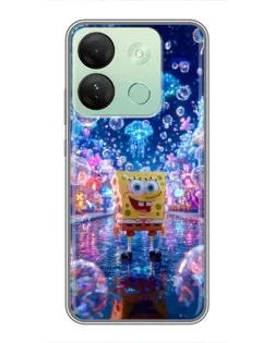 Чехол для Infinix Smart 7 HD с картинкой «Неоновый океан»