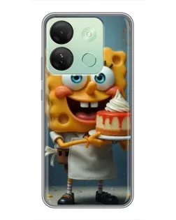 Чехол для Infinix Smart 7 HD с картинкой «Повар Спанч Боб»
