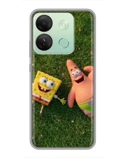 Чехол для Infinix Smart 7 HD с картинкой «Друзья на лужайке»