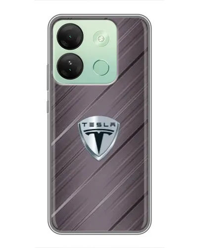 Чехол для Infinix Smart 7 HD с картинкой «Металлическая текстура Tesla» Чехол для Infinix Smart 7 HD с картинкой «Металлическая текстура Tesla»