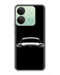 Чехол для Infinix Smart 7 HD с картинкой «Фары Tesla Night»