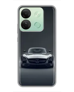 Чехол для Infinix Smart 7 HD с картинкой «Mercedes на черном»
