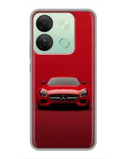 Чехол для Infinix Smart 7 HD с картинкой «Красный Mercedes AMG»