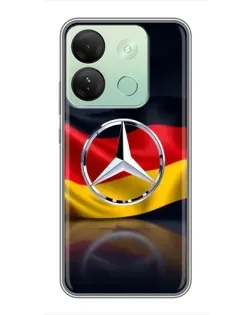 Чехол для Infinix Smart 7 HD с картинкой «Mercedes — флаг Германии»