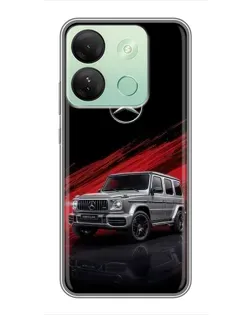 Чехол для Infinix Smart 7 HD с картинкой «Mercedes G-Class красный»