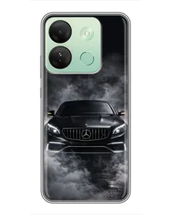 Чехол для Infinix Smart 7 HD с картинкой «Mercedes в дыму»