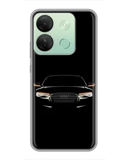 Чехол для Infinix Smart 7 HD с картинкой «Audi — ночной контур»