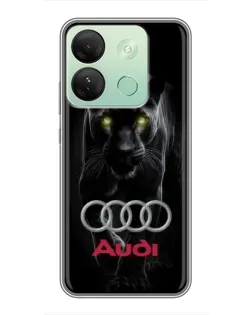 Чехол для Infinix Smart 7 HD с картинкой «Пантера и Audi»