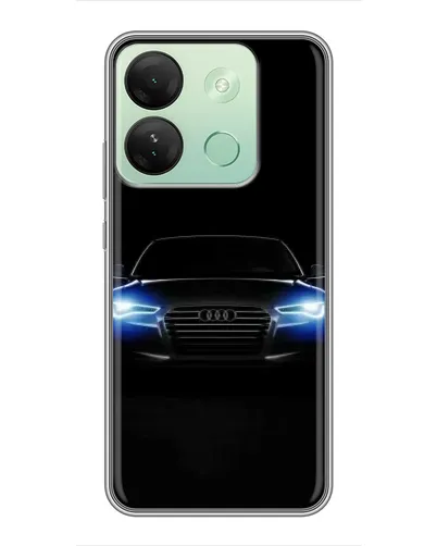 Чехол для Infinix Smart 7 HD с картинкой «Audi в неоне»
