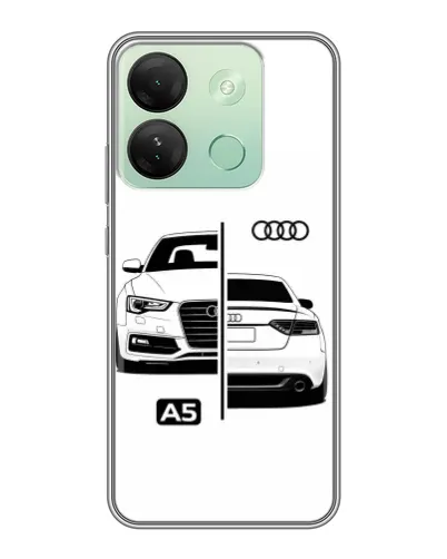 Чехол для Infinix Smart 7 HD с картинкой «Audi — контрастный дизайн»