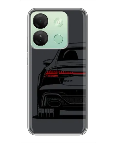 Чехол для Infinix Smart 7 HD с картинкой «Задняя часть Audi — арт»