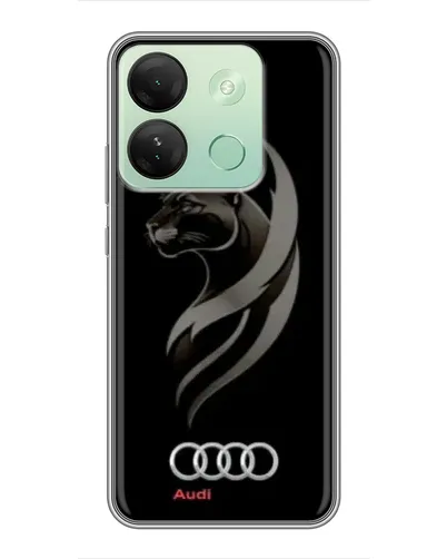 Чехол для Infinix Smart 7 HD с картинкой «Графика — пантера и Audi»