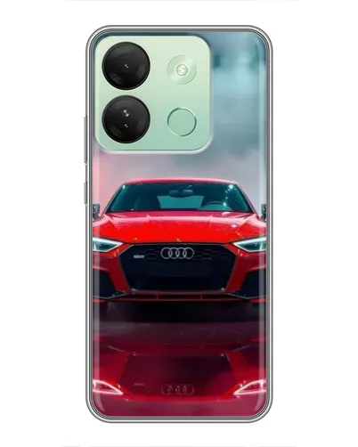 Чехол для Infinix Smart 7 HD с картинкой «Audi RS — красный стиль»