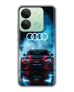 Чехол для Infinix Smart 7 HD с картинкой «Audi Sport — неон»