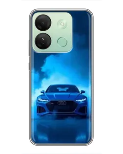 Чехол для Infinix Smart 7 HD с картинкой «Audi — голубая энергия»