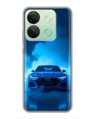 Чехол для Infinix Smart 7 HD с картинкой «Audi — голубая энергия»