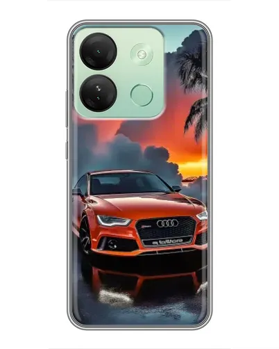 Чехол для Infinix Smart 7 HD с картинкой «Audi — закат»