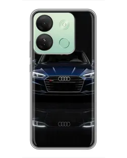 Чехол для Infinix Smart 7 HD с картинкой «Audi — ночное отражение»