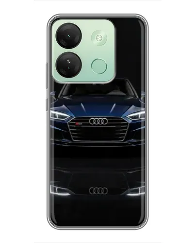 Чехол для Infinix Smart 7 HD с картинкой «Audi — ночное отражение»