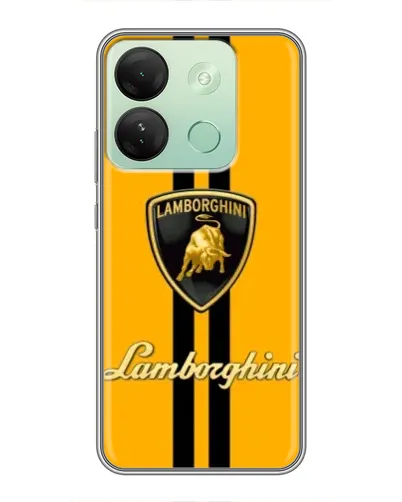 Чехол для Infinix Smart 7 HD с картинкой «Lamborghini Stripe желтый»