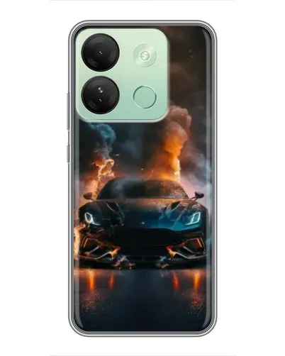Чехол для Infinix Smart 7 HD с картинкой «Lamborghini дымная эстетика»