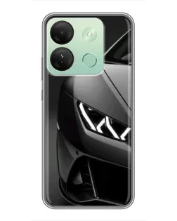 Чехол для Infinix Smart 7 HD с картинкой «Lamborghini фары детализация»