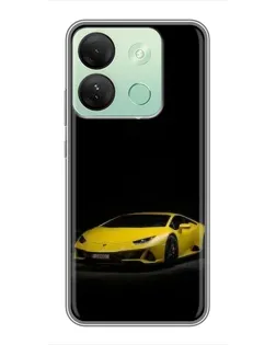 Чехол для Infinix Smart 7 HD с картинкой «Lamborghini желтый акцент»