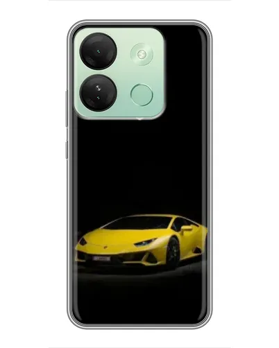 Чехол для Infinix Smart 7 HD с картинкой «Lamborghini желтый акцент»