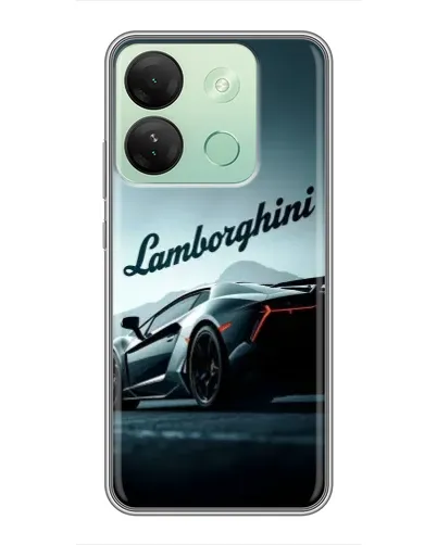Чехол для Infinix Smart 7 HD с картинкой «Классическая надпись Lamborghini»