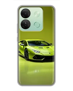Чехол для Infinix Smart 7 HD с картинкой «Салатовый Lamborghini Huracan»