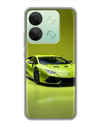 Чехол для Infinix Smart 7 HD с картинкой «Салатовый Lamborghini Huracan»