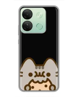 Чехол для Infinix Smart 7 HD с картинкой «Пушин на черном»