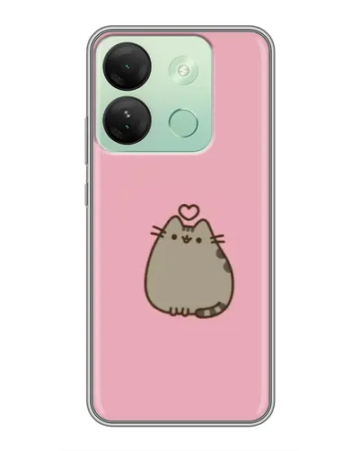 Чехол для Infinix Smart 7 HD с картинкой «Pusheen сердце»