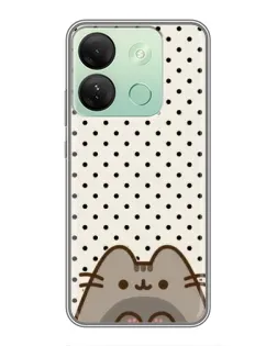 Чехол для Infinix Smart 7 HD с картинкой «Пушин в горошек»